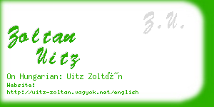 zoltan uitz business card